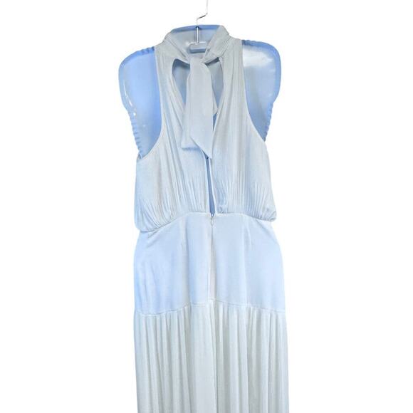 New Veronica Beard Lilliana Plisse Pleated Halter Wite Maxi Dress Bridal Sz 4 - Picture 10 of 15